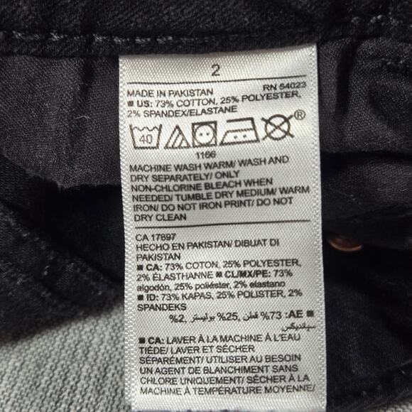 Old Navy Wom Sz 2 Rockstar Super Skinny Black Jeans Skate Surf Emo Teen Goth EUC - Picture 3 of 5